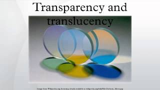 Transparency and translucency [upl. by Eesyak]