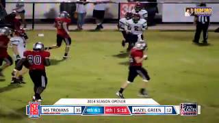 Landon Smothers Long Run on 4th Down Muscle Shoals VS Hazel Green [upl. by Nayab]