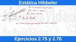 Estática Hibbeler 12 Edición Ejercicios Resueltos 275 y 276 FísicaIngeniería [upl. by Season]