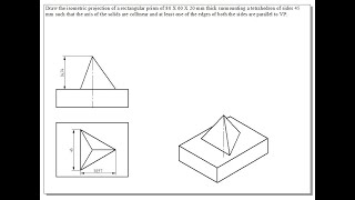 Example 03 on Isometric Projection [upl. by Keraj]