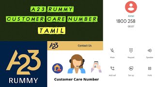 A23 Rummy Customer Care Number Tamil  How to Call  How to Contact Customer Support  A23 Games [upl. by Giarc570]