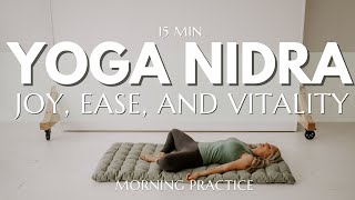 15 Minute Morning Yoga Nidra  Morning Energy  Ocean Sounds [upl. by Hendon633]