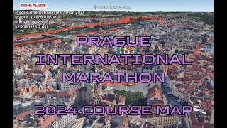 Prague International Marathon 2024 fly over the marathon course Video of the race path [upl. by Aja]