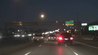 Houston TX Night Freeway Tour [upl. by Noreik]