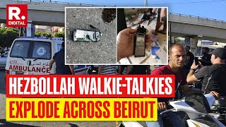 BREAKING Walkie Talkies Used By Hezbollahs Explode Across Beirut 3 Dead [upl. by Brainard983]