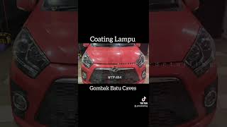 Coating Lampu Kereta  PERODUA AXIA  Gombak Batu Caves [upl. by Ayram]