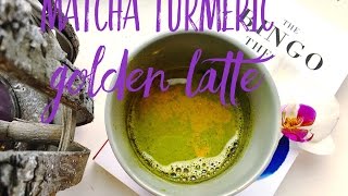 MATCHA RECIPE I Matcha Turmeric Golden Latte I Immunitybooster I Tutorial [upl. by Odinevneib]