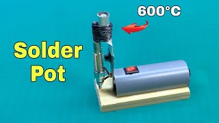 How To Make First Solder Pot For Tinning Wires At Home  Glow plug Soldering Iron [upl. by Rebhun]