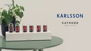 Karlsson Table Clock Cathode [upl. by Htiekal305]