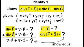 Calculus 3 Divergence and Curl 25 of 50 Identity 1 DIVFGDIVFDIVG [upl. by Anson]