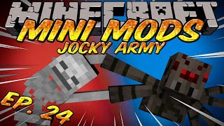 Minecraft Mini Mods Ep 24  Jockey Army Mod  Spiders and Skeleton fusing into Spider Jockey [upl. by Lull307]