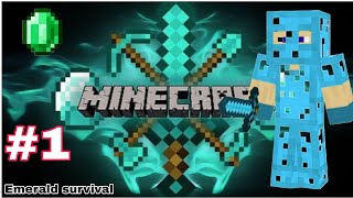 Minecraft 1 Emerald survival part 1 [upl. by Secundas]