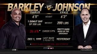 Inside the NBA Barkley vs Johnson 3 Point Contest  Inside the NBA  NBA on TNT [upl. by Osi]