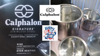 NEW CALPHALON 10 PIECE SIGNATURE STAINLESS STEEL PROFESSIONAL SET [upl. by Emery239]