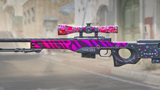 PINK SCOPE AWP LOOK INSANE IN CS2🔥🔥 AWP CHROMATIC ABBERATION WITH 5x ROPZ FOIL STICKER CS2 [upl. by Oramlub]