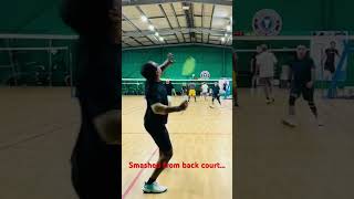 Smashed from backcourt… badminton smashes… [upl. by Happ340]