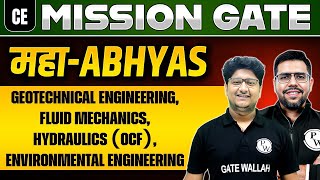 Geotech Engineering Fluid Mechanics Hydraulic OCF Environmental Engineering  महा Abhyas  CE [upl. by Delwin]