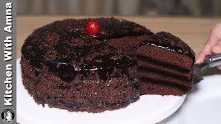 Triple Layer Chocolate Fudge Cake Recipe Without Oven by Kitchen With Amna [upl. by Ydnec357]