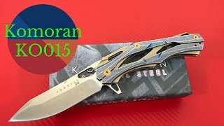 Komoran knives model KO015 framelock flipper knife with D2 blade steel [upl. by Anneyehc]