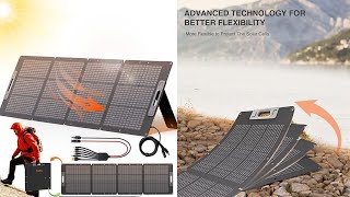 Portable Solar Panel 200W Ultra Light Flexible Foldable Solar Panel Kit [upl. by Enelyam672]