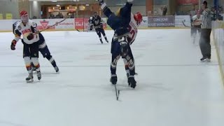 Huge Hockey Hip Checks [upl. by Eecal81]