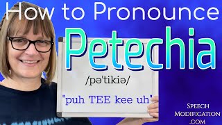 How to Pronounce Petechia Petechiae [upl. by Miun802]