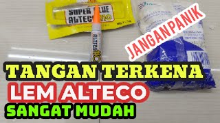 CARA MUDAH MENGHILANGKAN LEM ALTECO DI JARI TANGAN [upl. by Kralc]