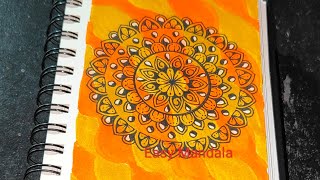 Mandala Art For Beginners  EasyMandala59 [upl. by Hiroko43]