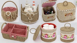 5 Diy Storage Basket Ideas from Waste Material  Jute Craft Ideas [upl. by Mannuela]