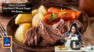 Aldi Chef Slow Cooker Bourbon and Brown Sugar Pot Roast [upl. by Garry]