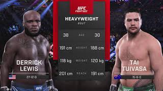 UFC 5  Full Fight  Derrick Lewis vs Tai Tuivasa  PS5 Gameplay [upl. by Waylan920]