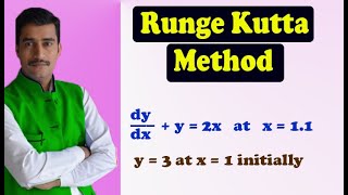 Runge Kutta method first order first degree best example solved step by step [upl. by Aerdnael335]