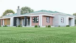 4 BEDROOM BUNGALOW DESIGN HOUSE DESIGN ANIMATION VIEW [upl. by Negrom]