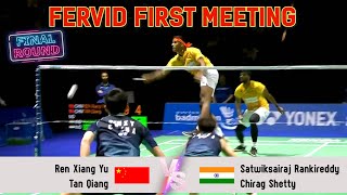 Fervid First Meeting in Final  Ren Xiang YuTan Qiang vs Satwiksairaj RankireddyChirag Shetty [upl. by Alesig]