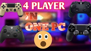 How To Connect Two Controller In Pc  How To Connect Ps4 Controller To Pc  How Control Two Players [upl. by Artemed356]