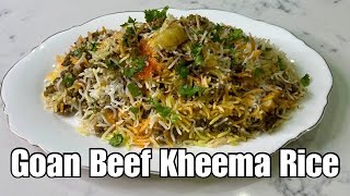 Goan Beef Kheema Rice  Beef Mince Rice  Kheema Biryani  With English Subtitles [upl. by Dearden]