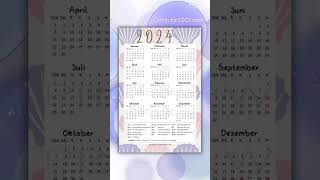 Kalender 2024 Gratis [upl. by Merci515]