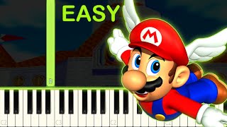 SUPER MARIO 64  EASY Piano Tutorial [upl. by Brightman]