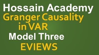 Granger Causality in VAR Model Model Three EVIEWS [upl. by Rowena]