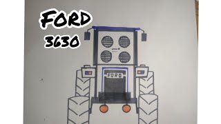 Ford 3630 modified tractor drawinghow to draw tractor 🚜 [upl. by Nodnarbal659]