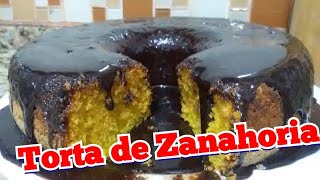 TORTA DE ZANAHORIA con COBERTURA de CHOCOLATE  Bolo de Cenoura Carrot Cake [upl. by Nosnev214]