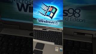 Windows 98 Start Up on my Dell retro Laptop  retro gaming 2024 [upl. by Peckham]