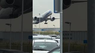 BOEING 777F CHINA AIRLINES CARGO AMSTERDAM TO MUMBAI TAKEOFF SCHIPHOL AIRPORT  PLANE SPOTTING [upl. by Attegroeg]