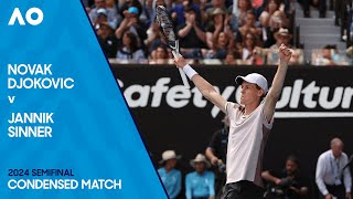 Novak Djokovic v Jannik Sinner Condensed Match  Australian Open 2024 Semifinal [upl. by Josiah638]