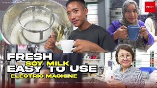 Fresh Soy Milk Made Easy with Our Electric Machine [upl. by Irak]