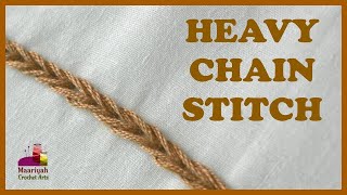 HEAVY CHAIN Stitch  Hand Embroidery 10  044 [upl. by Elmer947]