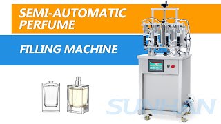 How To Use Semiautomatic Pneumatic Perfume Vacuum Filling Machine For Glass Bottle [upl. by Manlove]