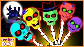 Skeleton Finger Family Rhymes  Funny Scary Nursery Rhymes For Kids by Teehee Town [upl. by Dowd891]