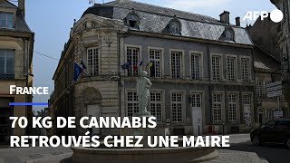 Avallon la maire en garde à vue après la découverte de 70 kg de cannabis chez elle  AFP [upl. by Prowel]