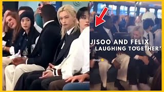 Video captured Stray kids Felix and Jisoo heartwarming interaction [upl. by Woolson299]